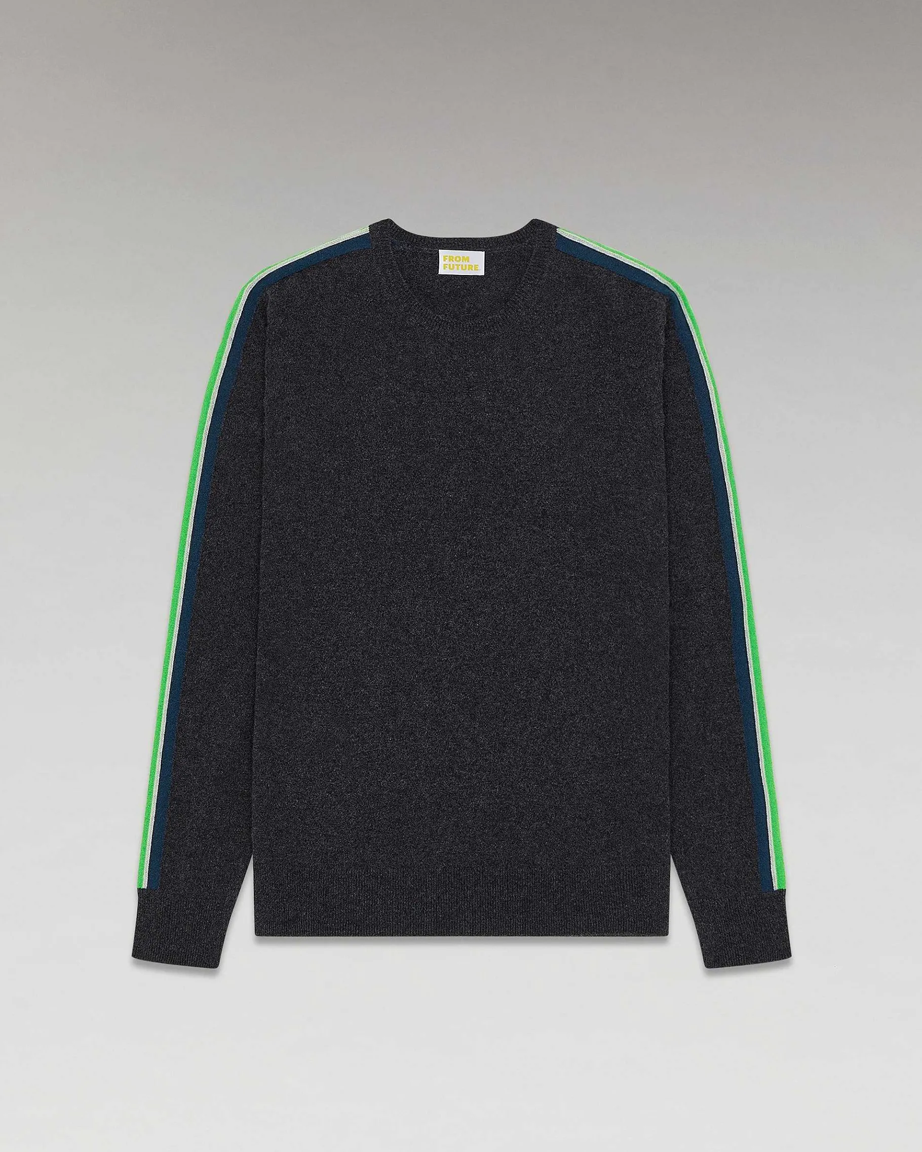Discount FROM FUTURE Pull Col Rond Bandes Anthracite