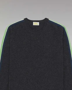 Discount FROM FUTURE Pull Col Rond Bandes Anthracite