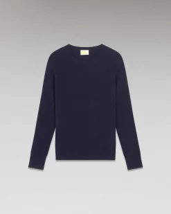 Clearance FROM FUTURE Pull Col Rond Basique Navy