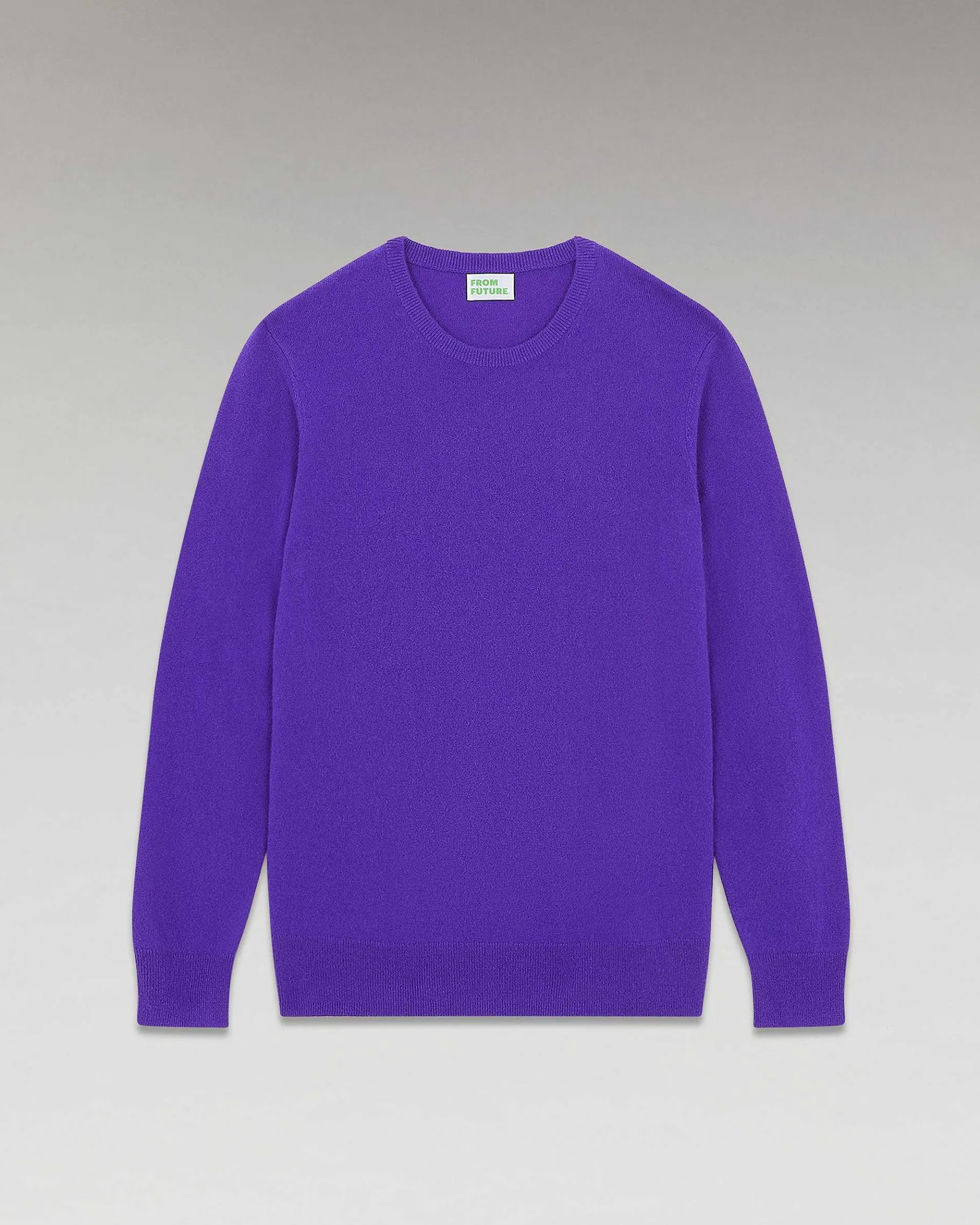 Best FROM FUTURE Pull Col Rond Basique Violet Fluo