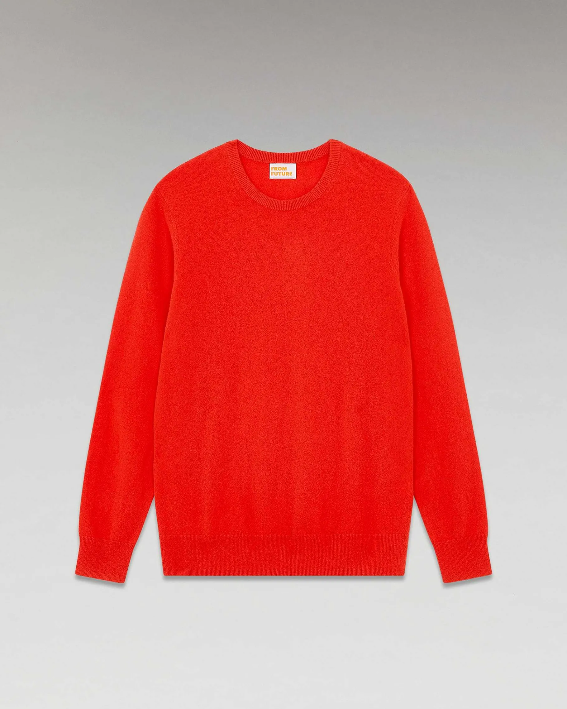 Hot FROM FUTURE Pull Col Rond Basique Rouge Vif