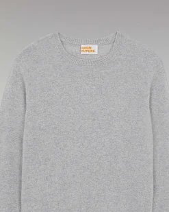 Online FROM FUTURE Pull Col Rond Basique Gris Chine Clair