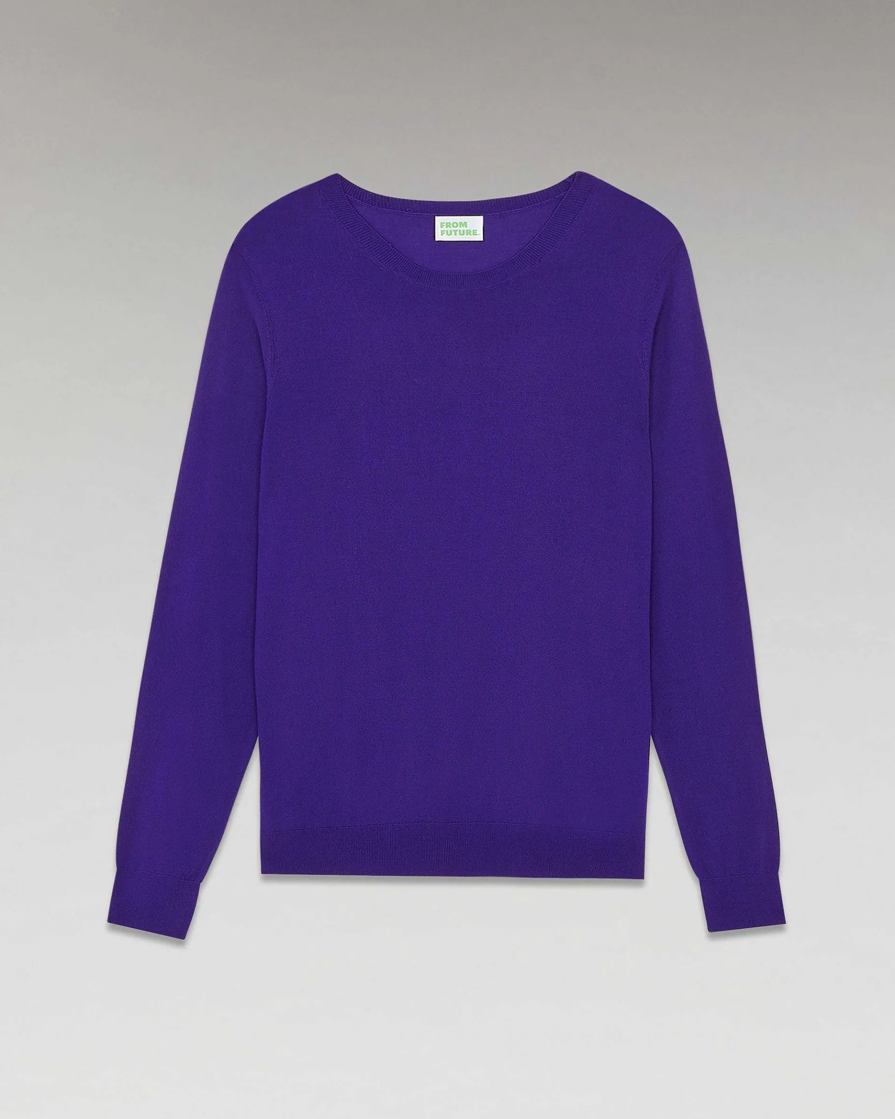 Best FROM FUTURE Pull Col Rond Basique Intense Purple