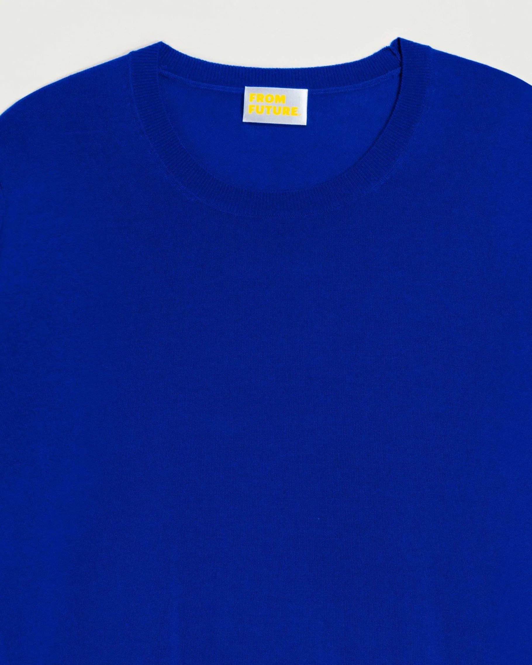 Online FROM FUTURE Pull Col Rond Basique Electric Blue
