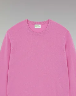 Sale FROM FUTURE Pull Col Rond Basique Winter Pink