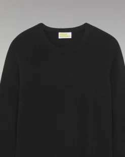 Outlet FROM FUTURE Pull Col Rond Basique Noir