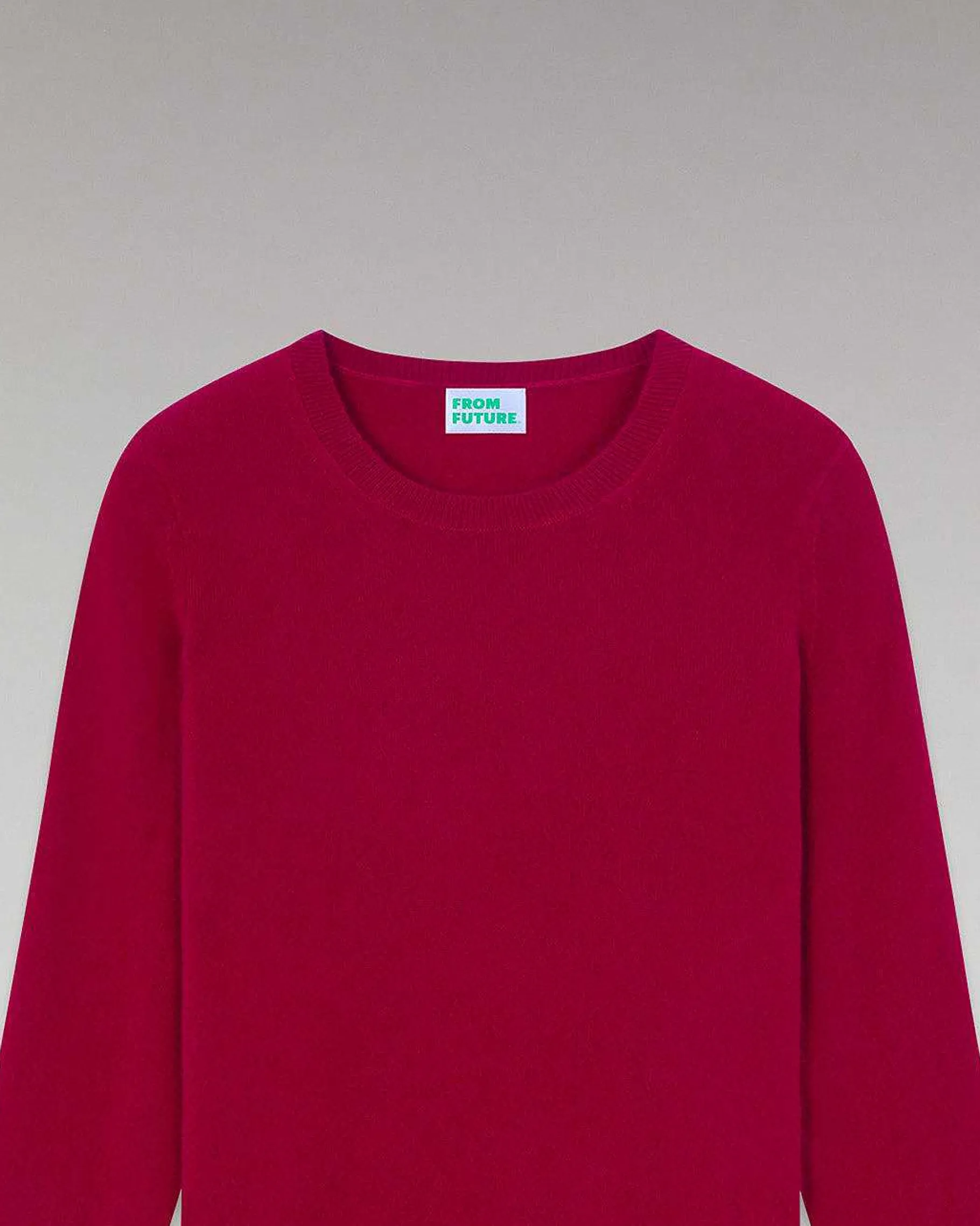 Hot FROM FUTURE Pull Col Rond Basique Cherry