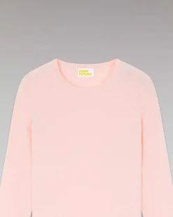 Best FROM FUTURE Pull Col Rond Basique Rose Poudre