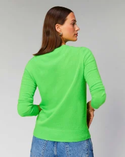 Best FROM FUTURE Pull Col Rond Basique Violet Fluo