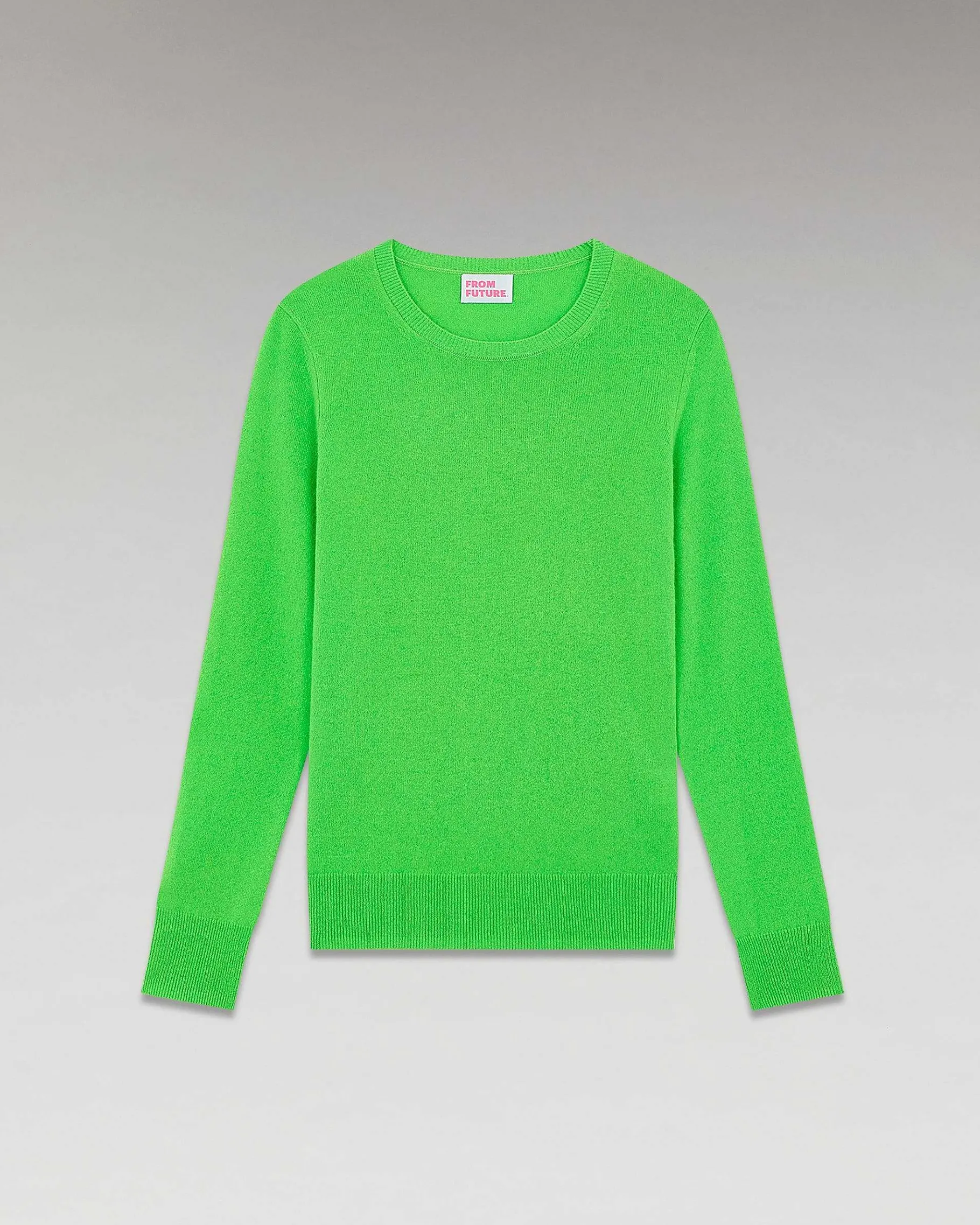 Clearance FROM FUTURE Pull Col Rond Basique Disco Green