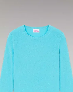 Online FROM FUTURE Pull Col Rond Basique Acid Blue