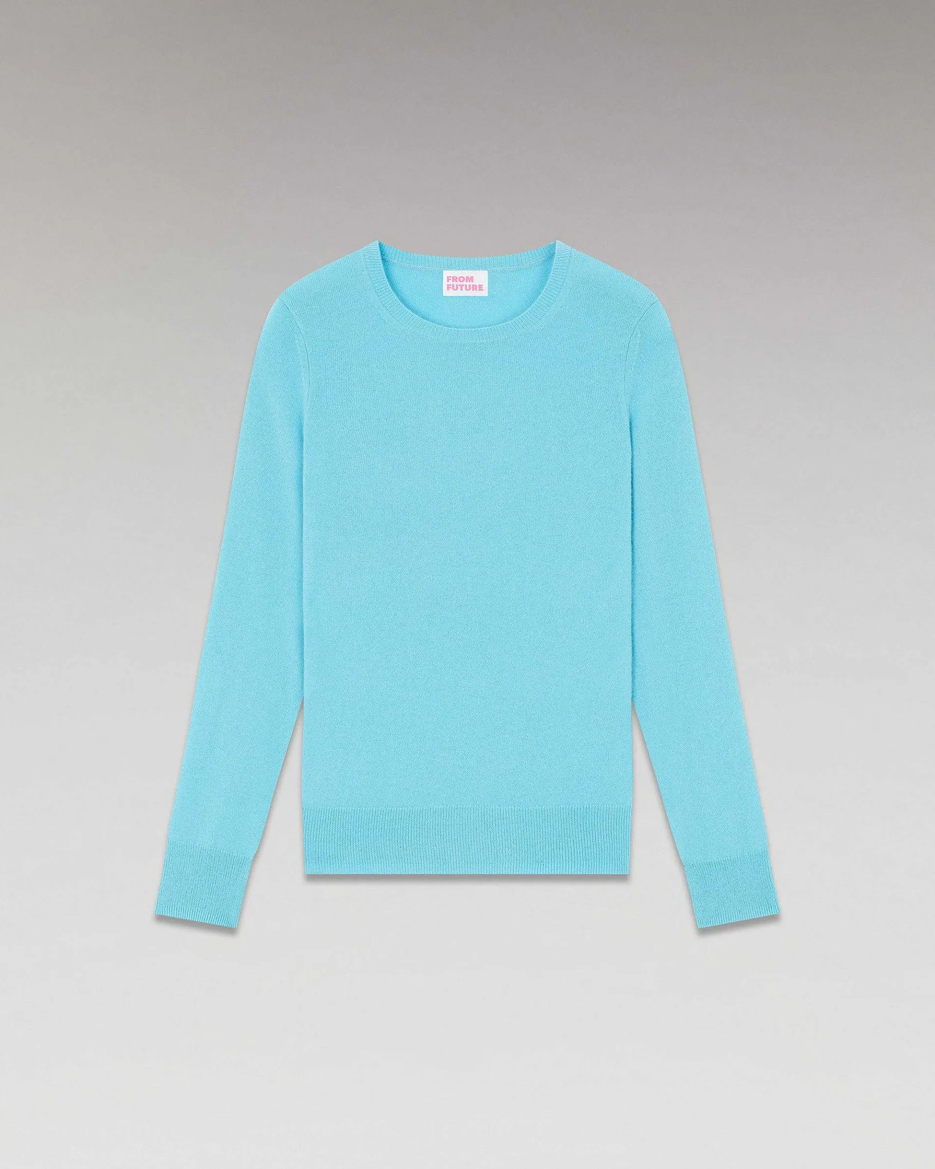 Online FROM FUTURE Pull Col Rond Basique Acid Blue