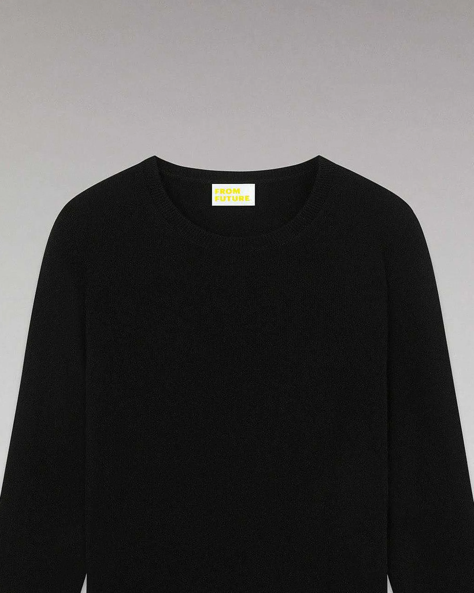 Best FROM FUTURE Pull Col Rond Basique Noir