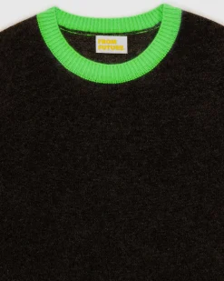 Best FROM FUTURE Pull Col Rond Bicolore Leger Anthracite