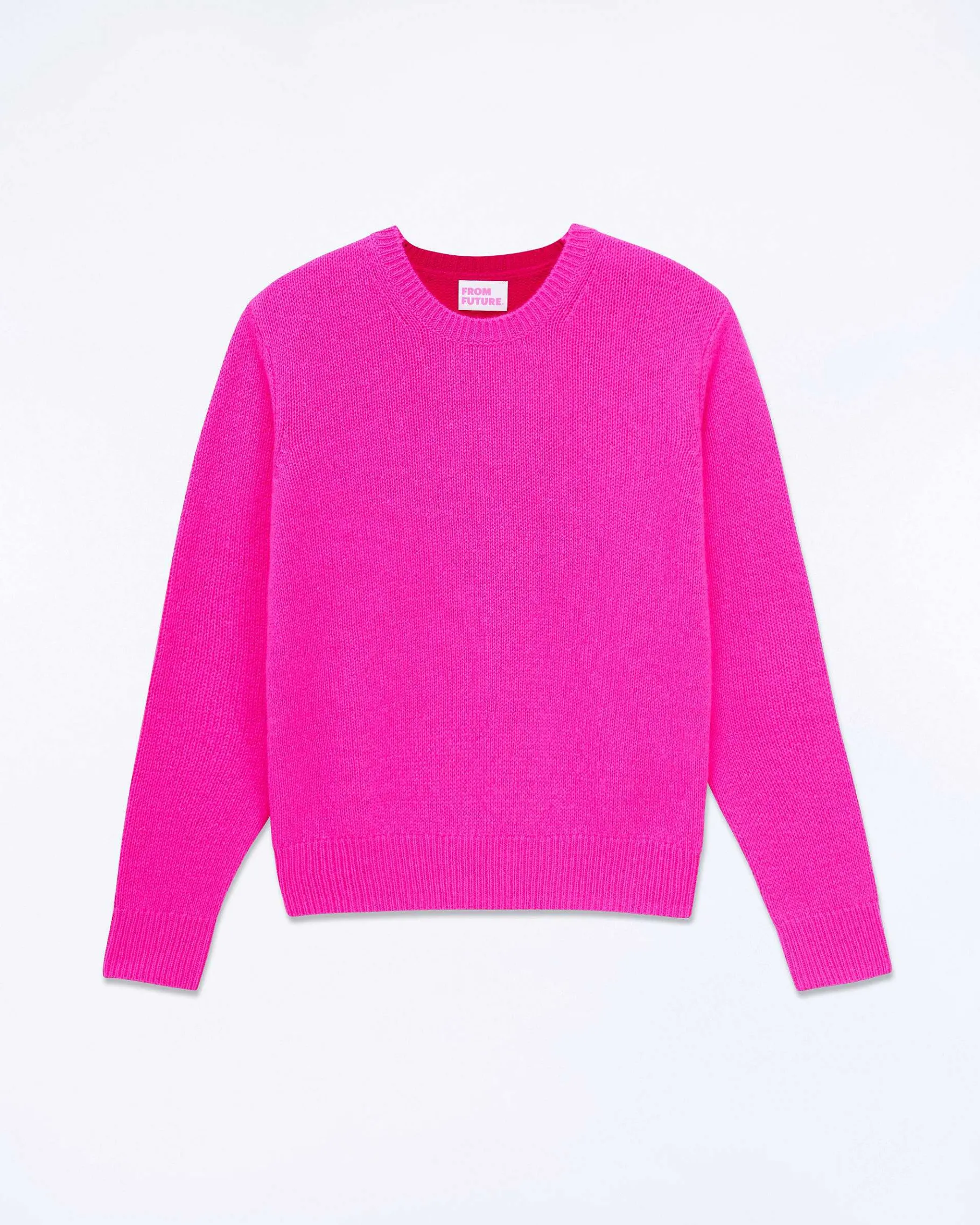 Sale FROM FUTURE Pull Col Rond Biface Flash Pink