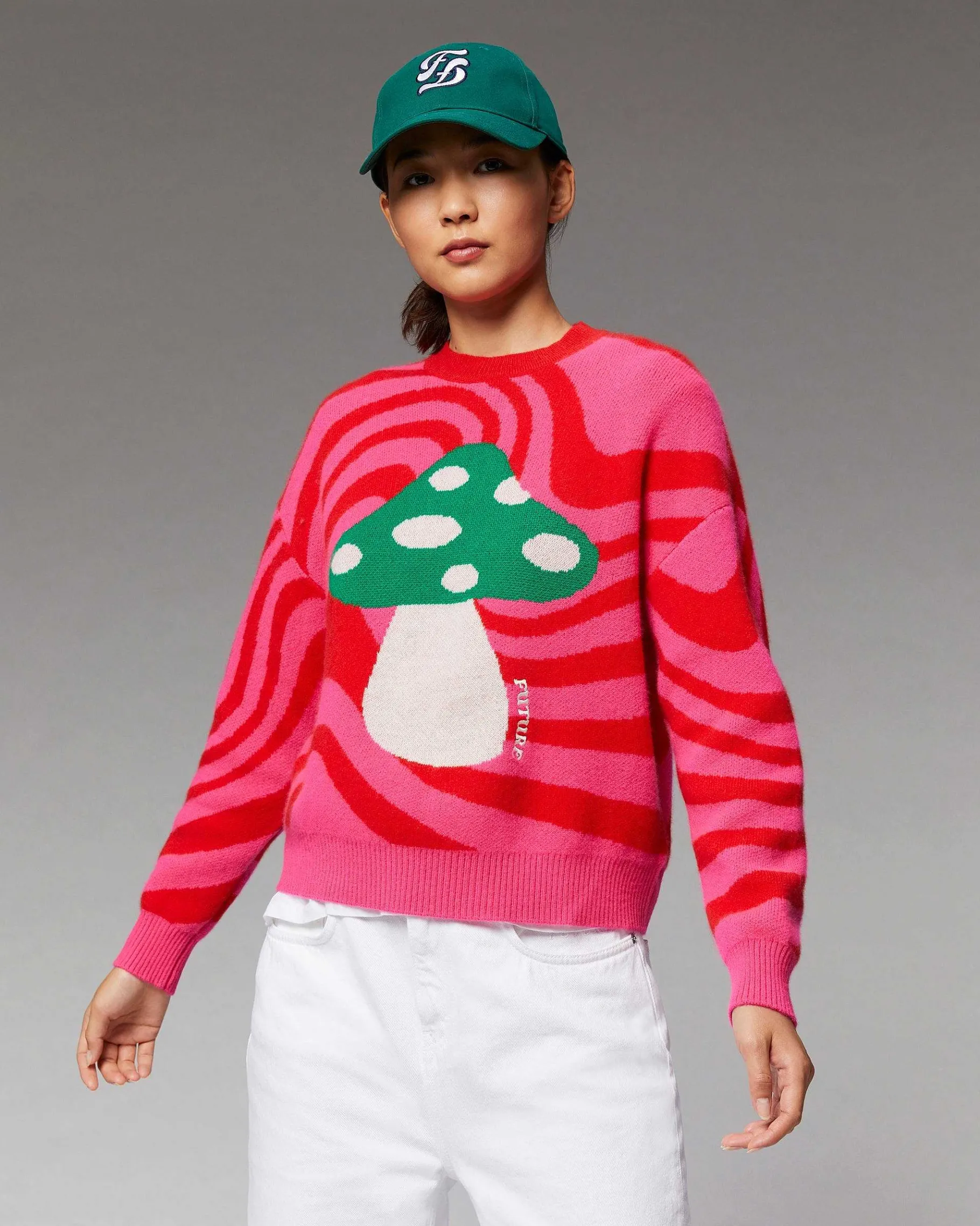 Clearance FROM FUTURE Pull Col Rond Champignon Future Winter Fuschia