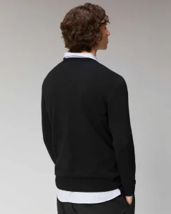 New FROM FUTURE Pull Col Rond Coeur Noir