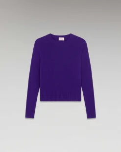 Online FROM FUTURE Pull Col Rond Court Intense Purple
