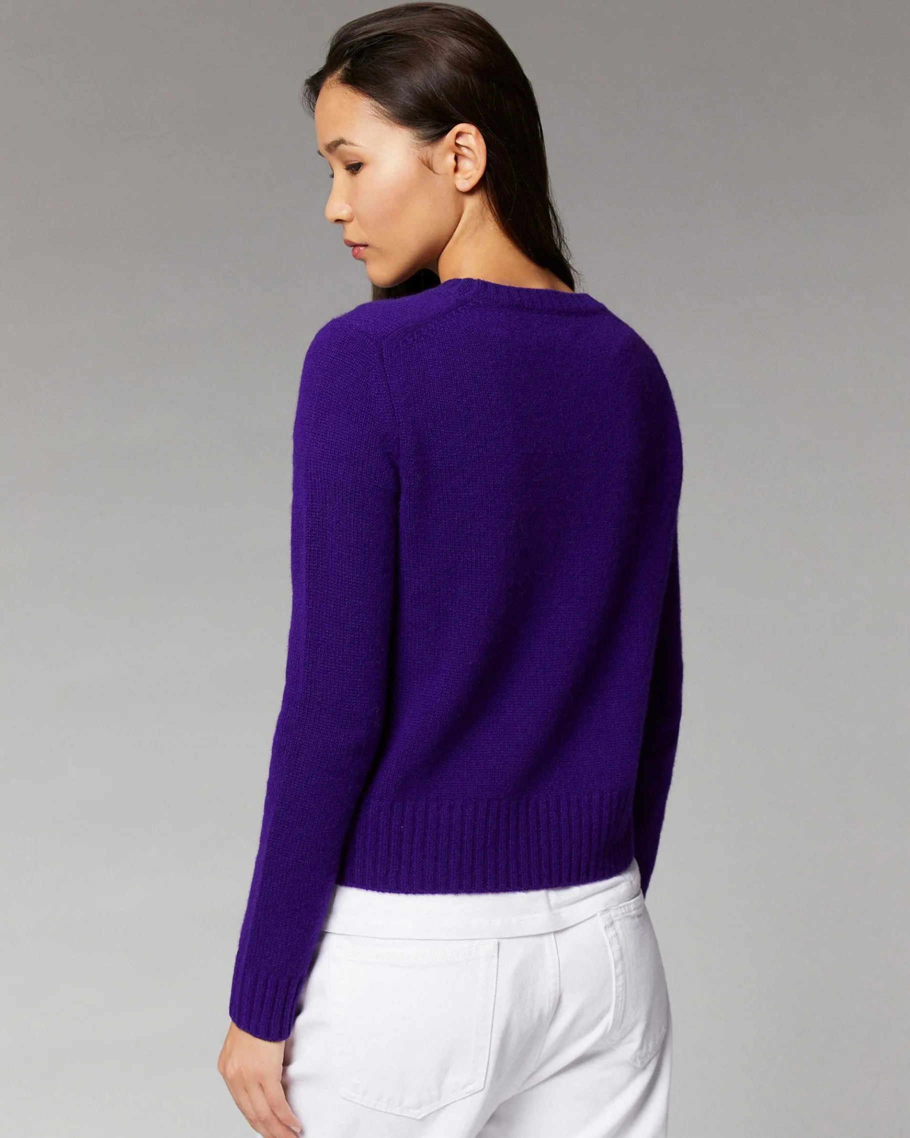 Online FROM FUTURE Pull Col Rond Court Intense Purple