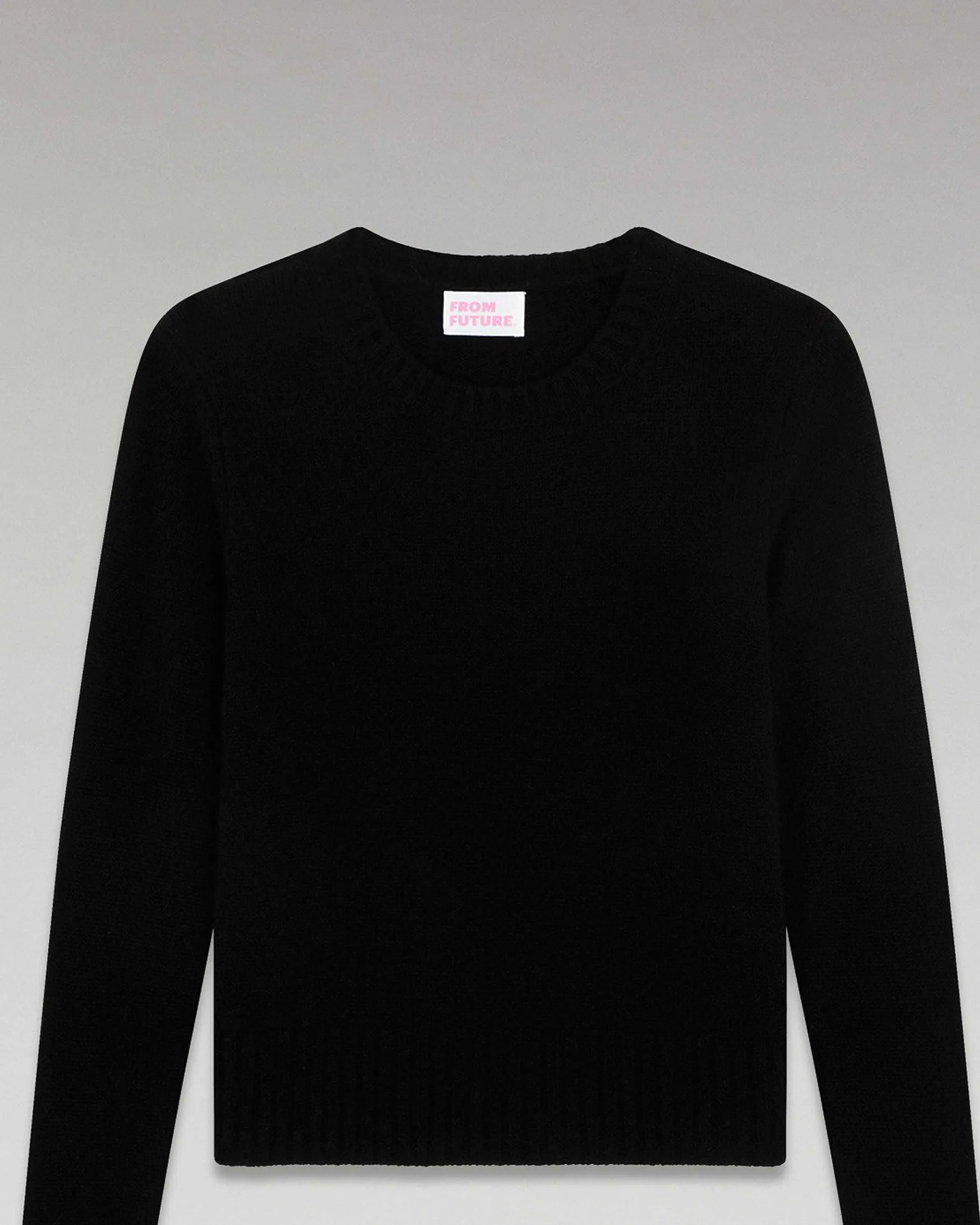 FROM FUTURE Pull Col Rond Court Noir
