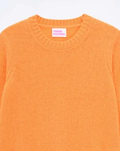 Outlet FROM FUTURE Pull Col Rond Court Magic Orange