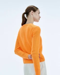 Sale FROM FUTURE Pull Col Rond Court Magic Orange