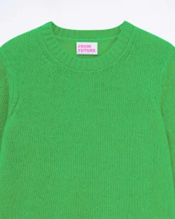 New FROM FUTURE Pull Col Rond Court Magic Green