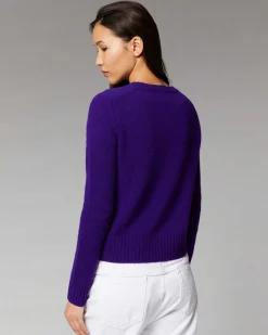 New FROM FUTURE Pull Col Rond Court Intense Purple