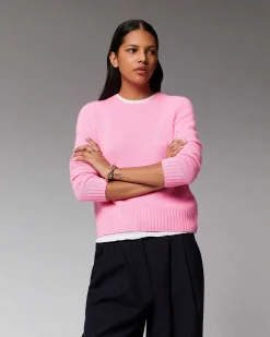 Online FROM FUTURE Pull Col Rond Court Gris Chine Fonce