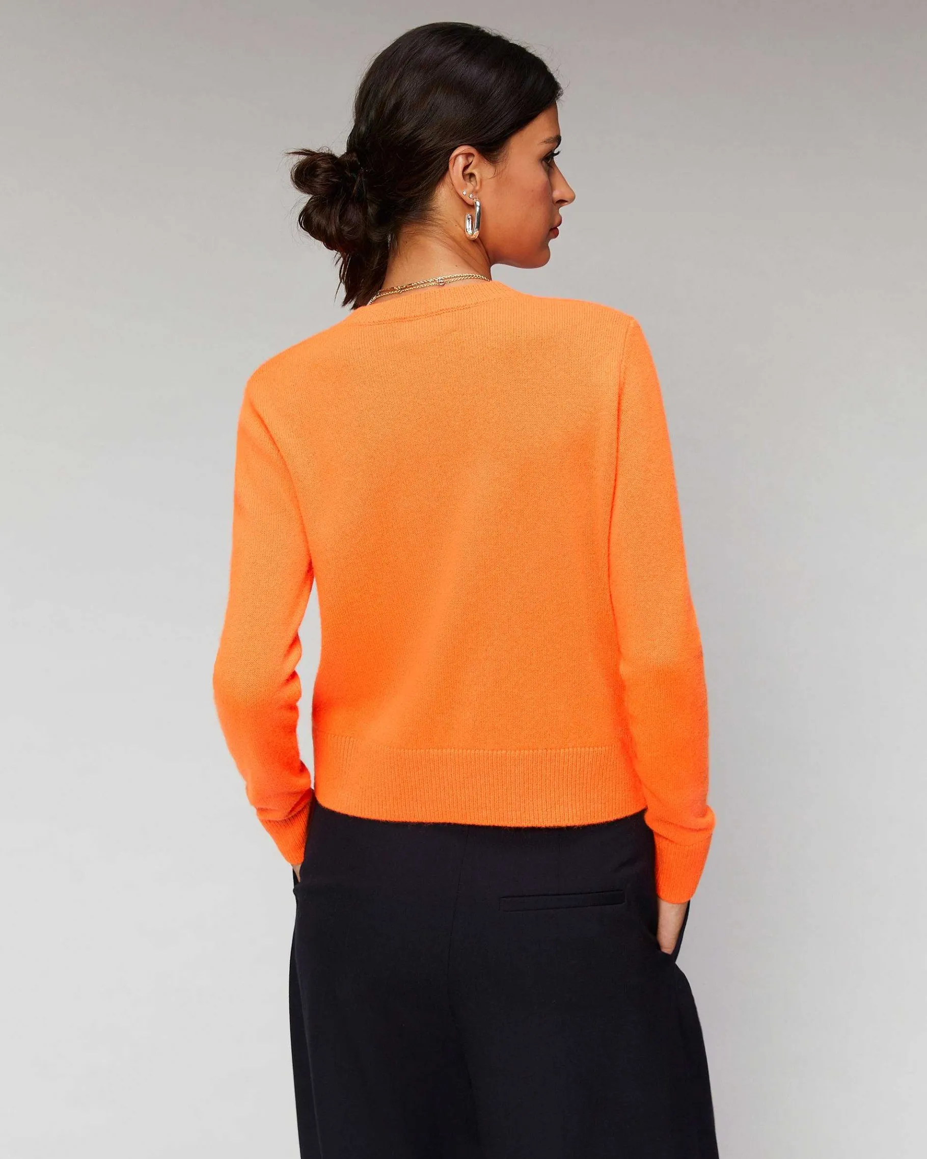 Sale FROM FUTURE Pull Col Rond Disco Leger Disco Orange