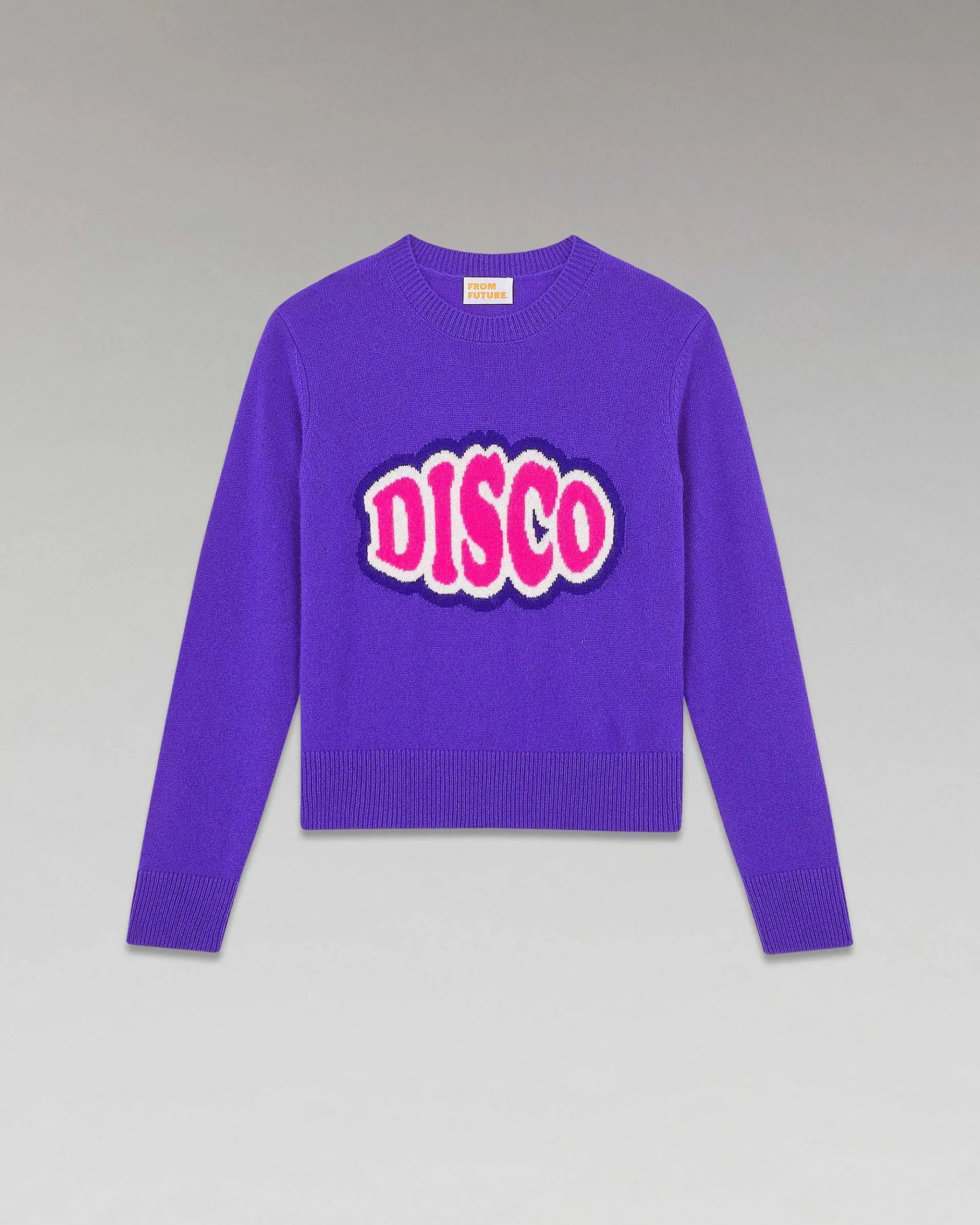 Clearance FROM FUTURE Pull Col Rond Disco Leger Violet Fluo