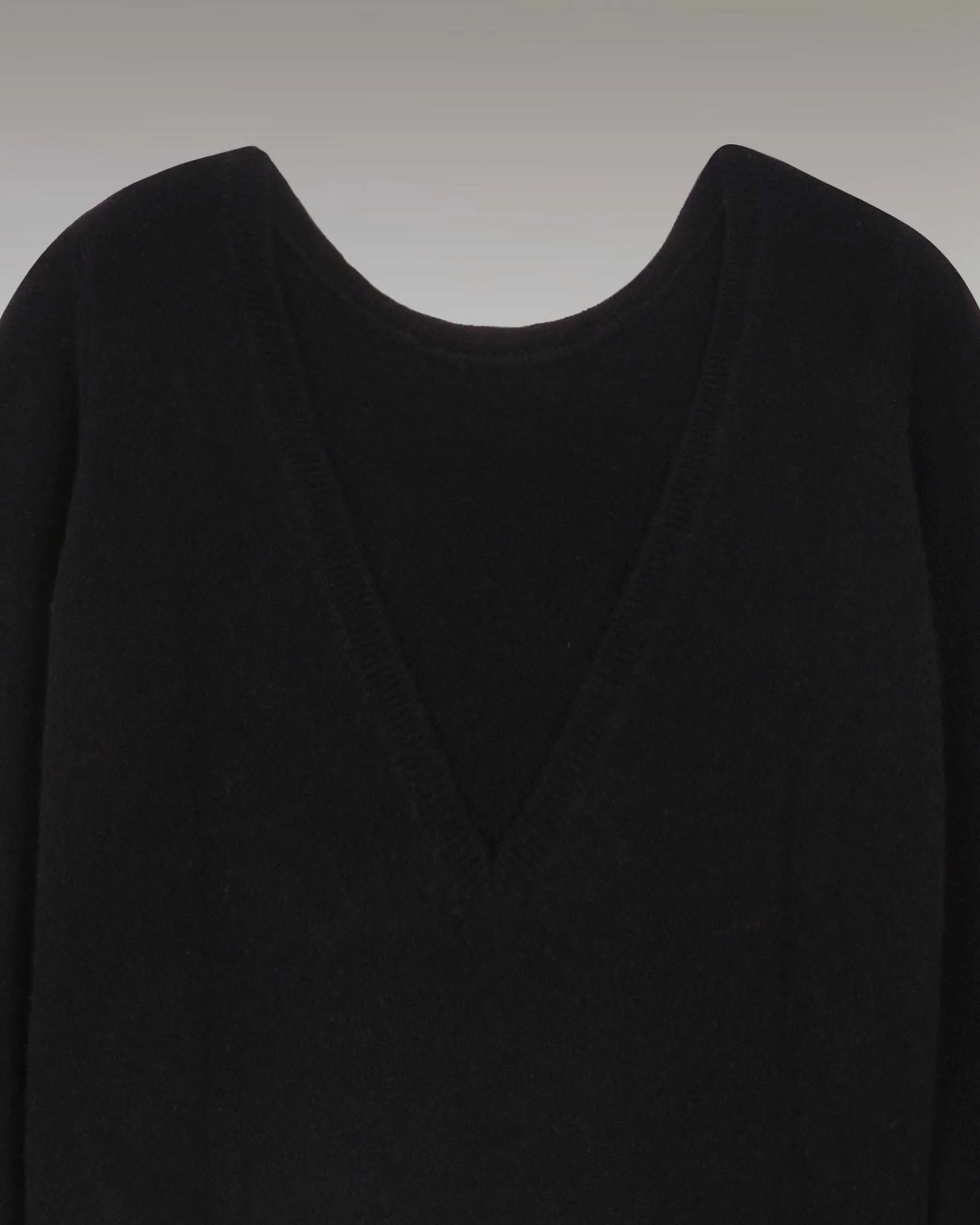 Sale FROM FUTURE Pull Col Rond Dos Nu Leger Noir