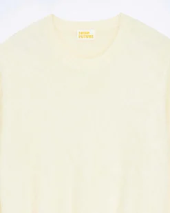Outlet FROM FUTURE Pull Col Rond En Cachemire Brosse Ecru