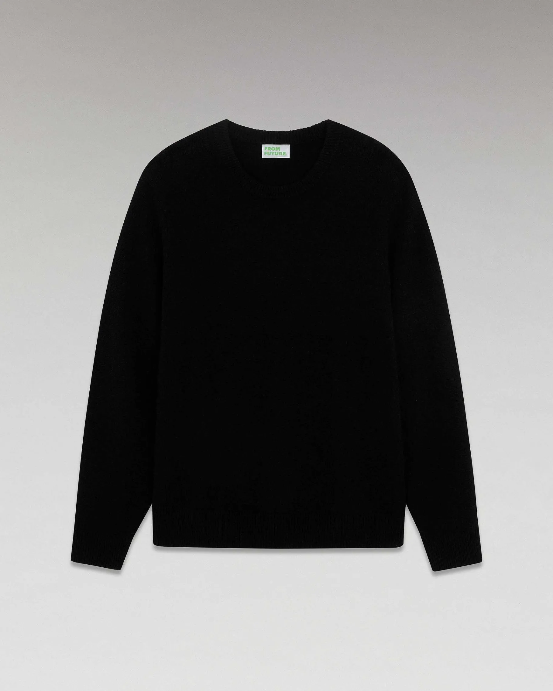FROM FUTURE Pull Col Rond Epais Noir