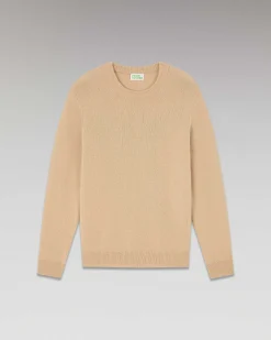 FROM FUTURE Pull Col Rond Epais Beige