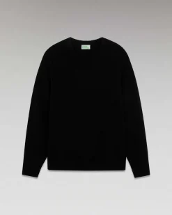 Outlet FROM FUTURE Pull Col Rond Epais Noir