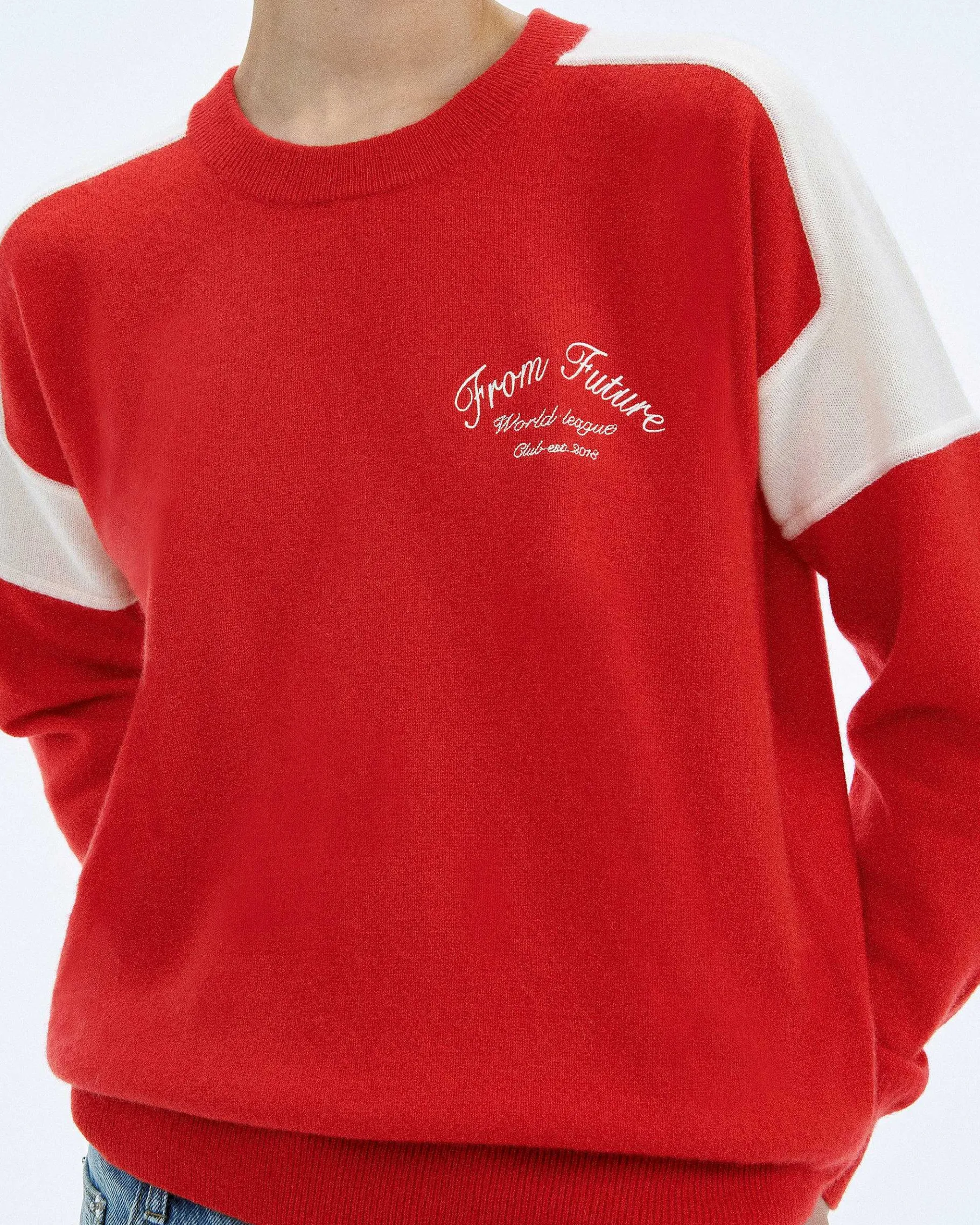 Discount FROM FUTURE Pull Col Rond Club Perfect Red