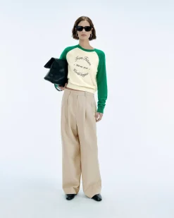 New FROM FUTURE Pull Col Rond Club Ecru