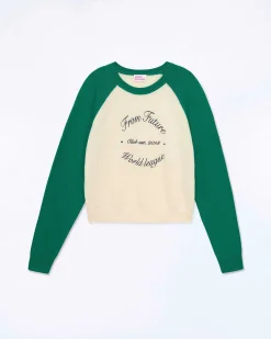 Discount FROM FUTURE Pull Col Rond Club Ecru