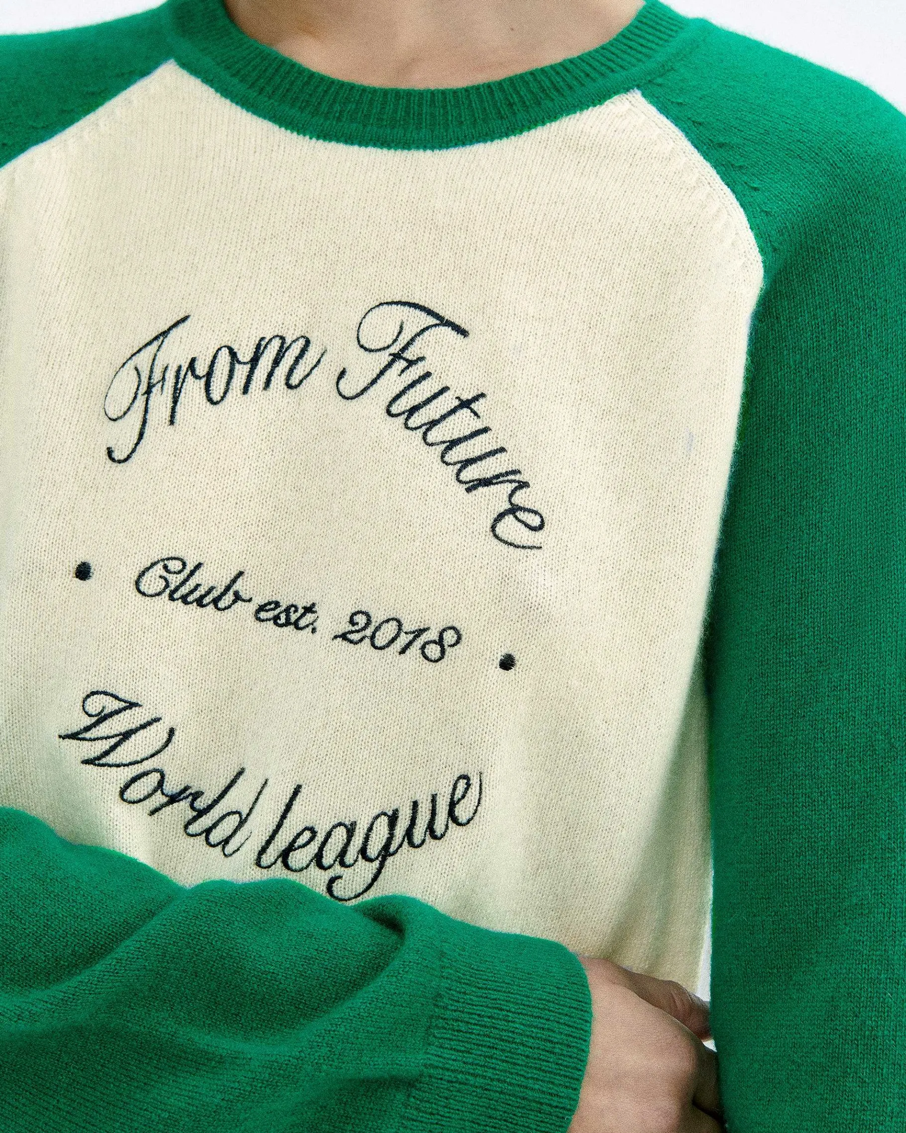 Discount FROM FUTURE Pull Col Rond Club Ecru