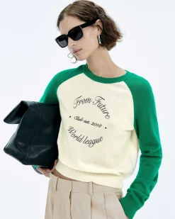 Discount FROM FUTURE Pull Col Rond Club Ecru
