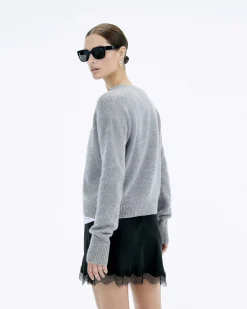 Online FROM FUTURE Pull Col Rond Future Gris Chine Fonce