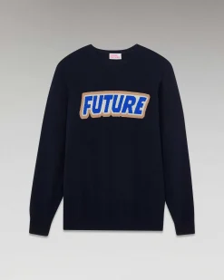 Best FROM FUTURE Pull Col Rond Future Navy