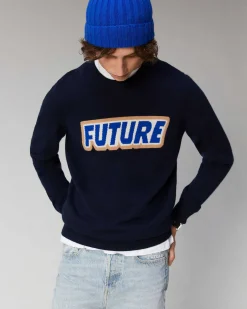 Best FROM FUTURE Pull Col Rond Future Navy