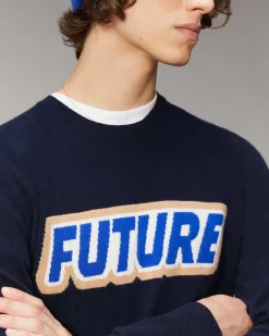 Best FROM FUTURE Pull Col Rond Future Navy