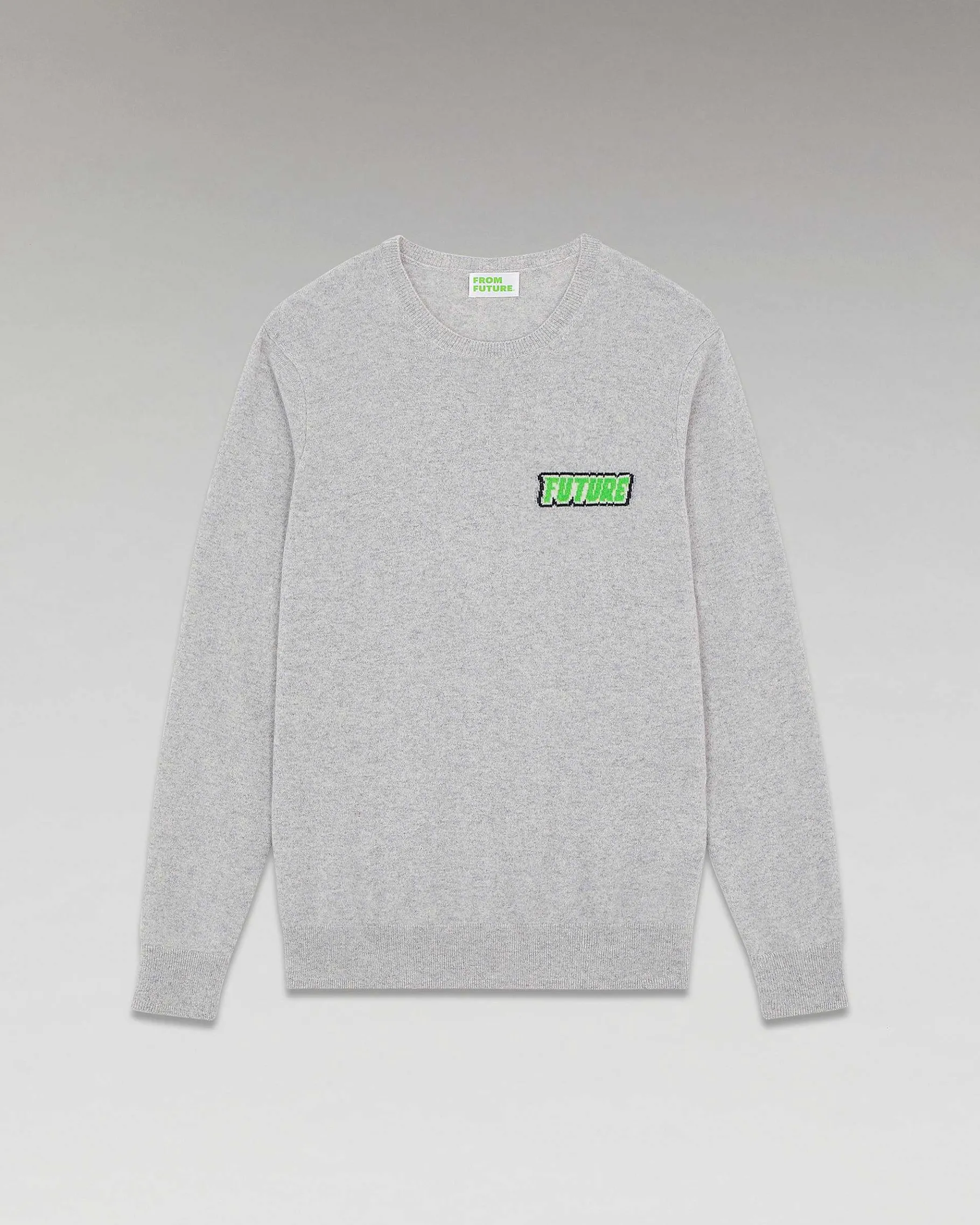 Online FROM FUTURE Pull Col Rond Future Gris Chine Clair
