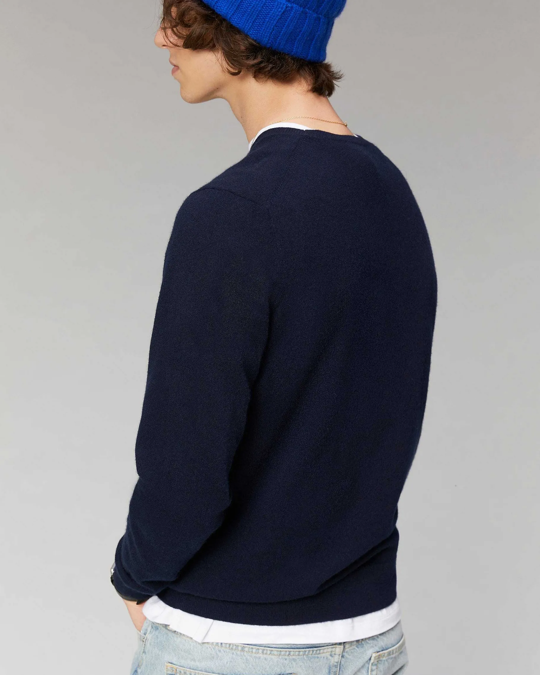 Hot FROM FUTURE Pull Col Rond Future Navy