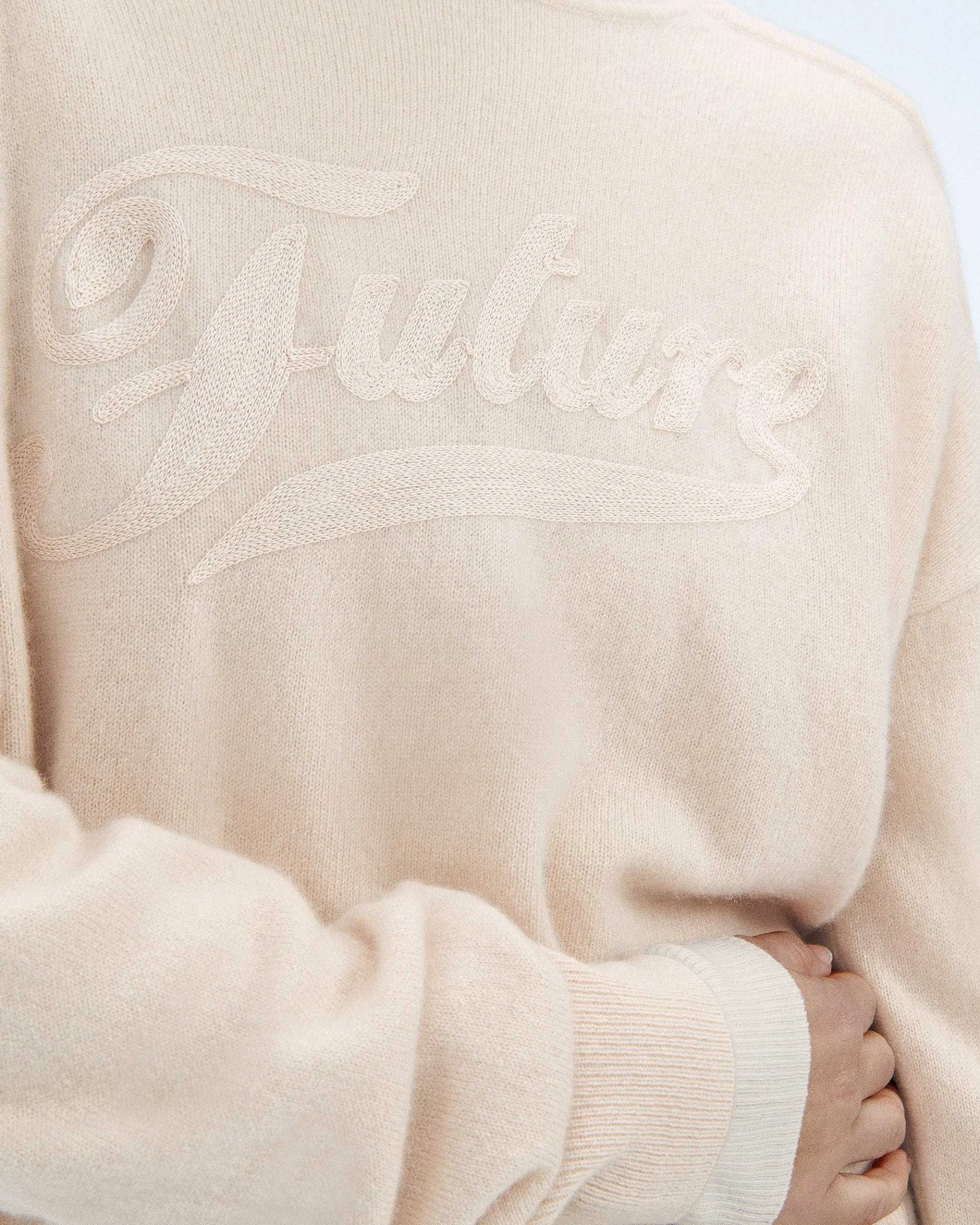 Clearance FROM FUTURE Pull Col Rond Future Light Beige