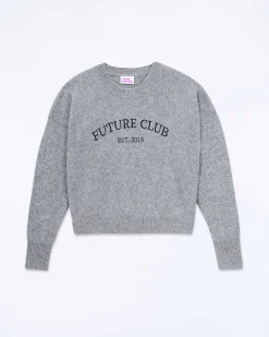 Best FROM FUTURE Pull Col Rond Future Gris Chine Fonce