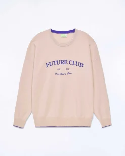 New FROM FUTURE Pull Col Rond Future Club Light Beige
